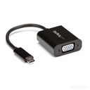 Adaptador Video Startech USB-C a VGA, Negro