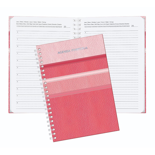 [PIN-AGE-AGP3] Agenda perpetua Pinos Altos color rosa pasta dura