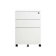 [JMM-AR-4587B] Archivero metalico MUNDO IN 1 gaveta + 2cajónes modelo sarre color blanco