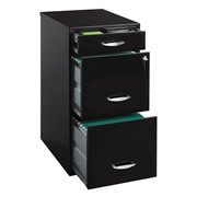 [SPS-AR-20225] Archivero metálico SPACE SOLUTIONS tamaño carta 2 gavetas + 1 cajón color negro