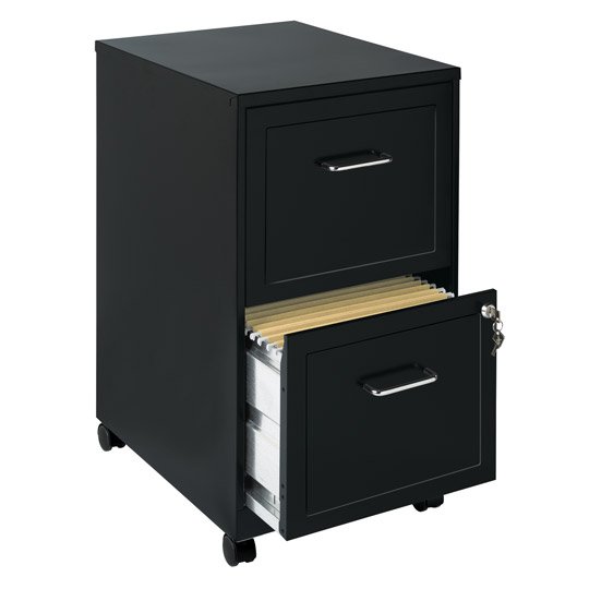 Archivero metálico SPACE SOLUTIONS 16972 tamaño carta 2 gavetas color negro