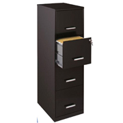 [SPS-AR-20739N] Archivero metálico SPACE SOLUTIONS tamaño carta 4 gavetas color negro