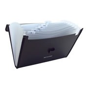 [ESS-FOL-F136] Archivo expandible Oxford carta color negro con cierre de broche