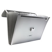 [ESS-FOL-F138] Archivo expandible Oxford carta color plata con cierre de broche