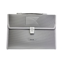 Archivo expandible Oxford carta color plata con cierre de broche