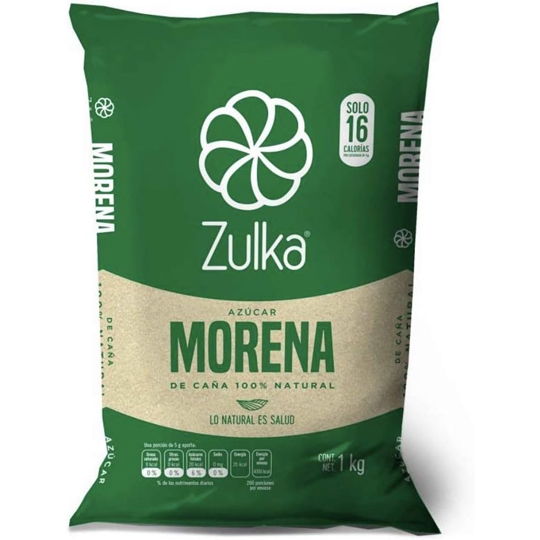 Azúcar morena zulka bolsa de 1 kg.