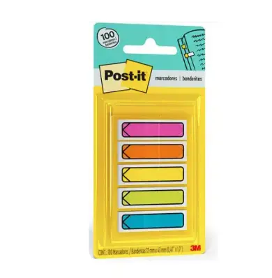 [P3M-BAN-84AR2] BANDERITAS ADHESIVAS FLECHA POST-IT NEÓN5 BLOCKS