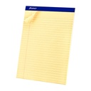 Block de hojas Ampad carta color amarillo rayado con 50 hojas paquete c/12 pzas