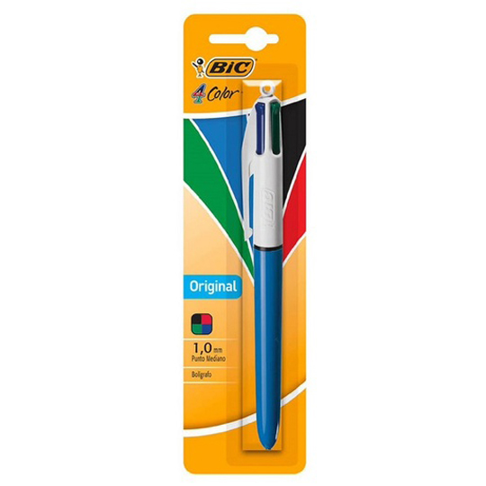 [BIC-BOL-11152] Bolígrafo 4 colores básicos BIC original blíster 1 pieza