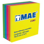 [MAE-STI-21012] Block de notas adhesivas colores neon 3x3 mae