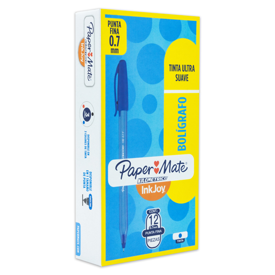 Boligrafo ST kilometrico azul punto finocaja con 12 piezas