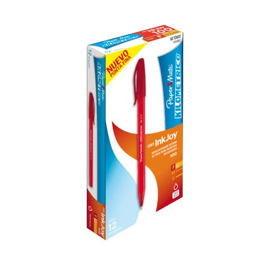 Boligrafo ST kilometrico rojo punto finocaja con12 piezas