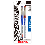 [ZEB-BOL-8027LE] Boligrafo gel j roller le zebra, punto mediano 0,7 mm, azul y rojo, blister 2 pi