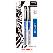 [ZEB-BOL-8020LE] Boligrafo gel j roller le zebra, punto mediano 0,7 mm, negro, blister 2 piezas