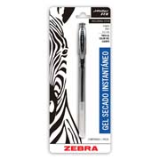 [ZEB-BOL-860B] Boligrafo gel j roller rx zebra, punto fino 0,5 mm, negro, blister 1 pz