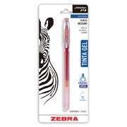 [ZEB-BOL-802B] Boligrafo gel j roller rx zebra, punto mediano 0,7 mm, rojo, blister 1 pz