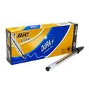 Bolígrafo BIC negro punto mediano 1.0 mm caja con 12 piezas