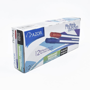 [AZO-BOL-6870AR] Bolígrafo dúo mediano Pin Point 1.0 mm colores azul-rojo caja con 12 pzas