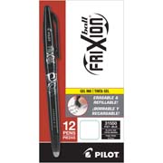[PIIL-BOL-31550C] Bolígrafo fino Frixion Ball Pilot tinta gel borrable, color negro, caja c/12 pzs
