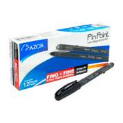 Bolígrafo fino Pin Point 0.7 mm color negro caja con 12 pzas