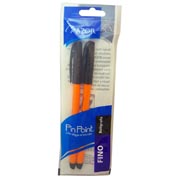 [AZO-BOL-6822N] Bolígrafo fino Pin Point 0.7 mm color negro cuerpo amarillo empaque con 2 pzas