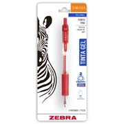 [ZEB-BOL-852B] Bolígrafo gel retráctil sarasa zebra, punto fino 0.5 mm, rojo, blister 1 pz