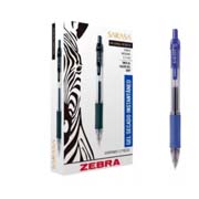 [ZEB-BOL-881C] Bolígrafo gel retráctil sarasa zebra, punto medio 0.7 mm, color azul, 12 pz