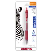 [ZEB-BOL-882B] Bolígrafo gel retráctil sarasa zebra, punto medio 0.7 mm, rojo, blister 1 pz