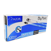 [AZO-BOL-6880NE] Bolígrafo grueso Big Point 1.2 mm color negro caja con 12 pzas