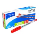 Bolígrafo mediano Pin Point 1.0 mm colorrojo caja con 12 pzas