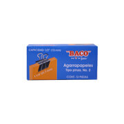 [BAC-SUJ-AGPI2] Broche Baco tipo pinza no.2, 1 caja con12 agarrapapeles