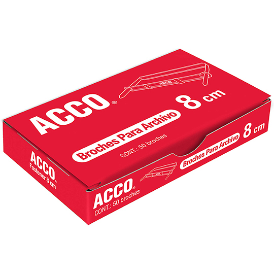 Broche de 8 cm ACCO capacidad hasta 300hojas
