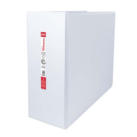 Carpeta panorama herraje D 5" ACCO color blanca, tamaño carta