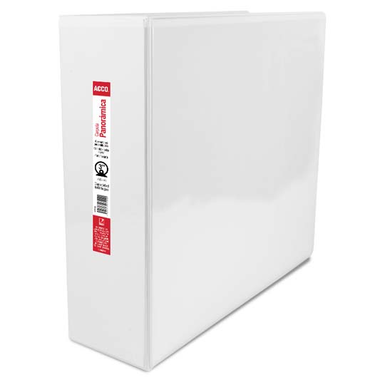 Carpeta panorama herraje O 3" ACCO color blanca, tamaño carta