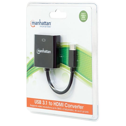 CONVERTIDOR USB TIPO C A HDMI MANHATTAN 
