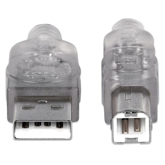 Cable Manhattan USB a-b v2.0 3.0m pla.
