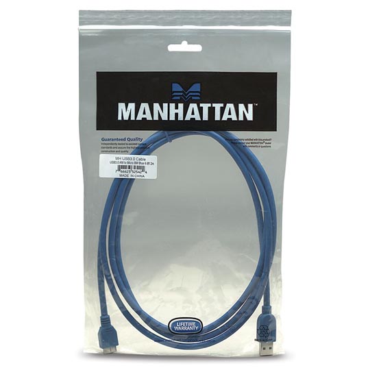 Cable Manhattan USB a-micro b v3.0 2. azul