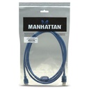 Cable Manhattan USB a-micro b v3.0 2. azul