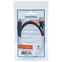 Cable USB V2.0 A-C 0.9M Negro 480Mbps.