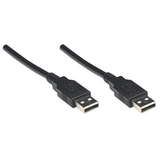 Cable Manhattan USB v2.0 a-a 1.8m negro. 