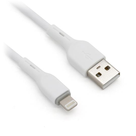 Cable Lightning PVC, 1.0 Metro, Blanco BROBOTIX