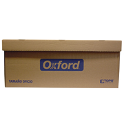 [ESS-CJA-4] Caja para archivo Oxford Kraft oficio tapa integrada tipo cofre