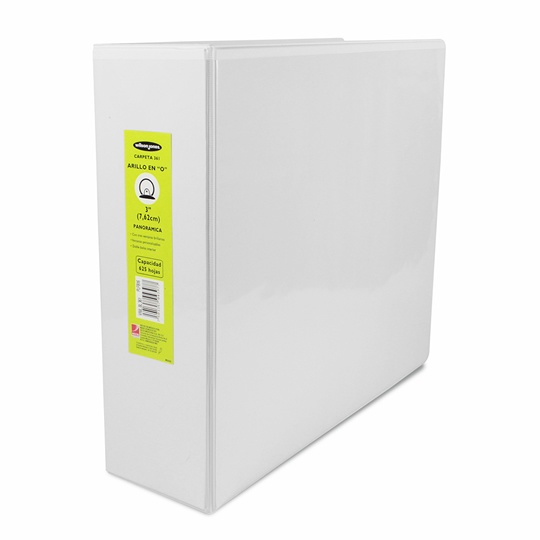 Carpeta panorama herraje O 3" ACCO color blanca, tamaño carta