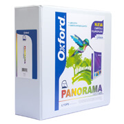 [ESS-CAR-PP10404] Carpeta panorámica Oxford carta blanca de 4' herraje 'D'