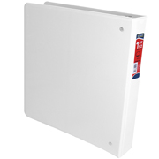 [AZO-CAR-9601BL] Carpeta panorámica con cristal Kinera carta de 1 1/2' herraje 'O' color blanco