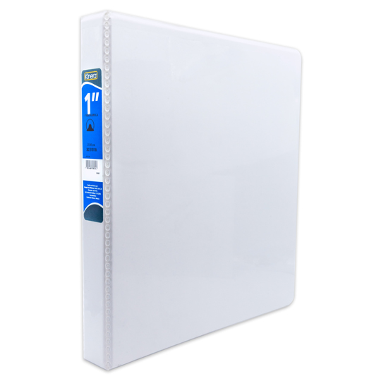 Carpeta panorámica con cristal Kinera carta herraje 1 pulgada "O" color blanco