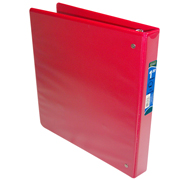 [AZO-CAR-9101RO] Carpeta panorámica con cristal Kinera carta de 1' herraje 'O' color rojo