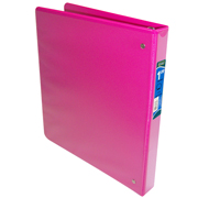 [AZO-CAR-9101RS] Carpeta panorámica con cristal Kinera carta de 1' herraje 'O' color rosa