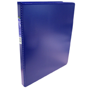 [AZO-CAR-9501AZ] Carpeta panorámica con cristal Kinera carta de 1/2' herraje 'O' color azul