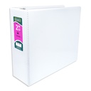 Carpeta panorámica cristal Kinera carta herraje 2.5 pulgadas "O" color blanco
